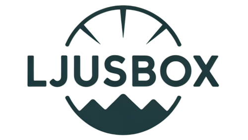LJUSBOX logo on a white background